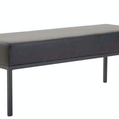 3-Sitzer-Sofa Newton Kunstleder schwarz schwarz 40x120x46 schwarz Kunstleder Metall