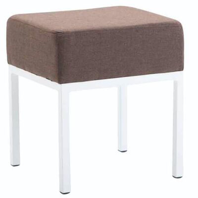 Stool Newton fabric white brown 40x40x46 brown Material metal