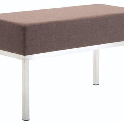 2-Sitzer Sofa Newton Stoff Edelstahl braun 40x80x46 braun Material Metall