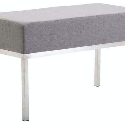 2-Sitzer Sofa Newton Stoff Edelstahl hellgrau 40x80x46 hellgrau Material Metall