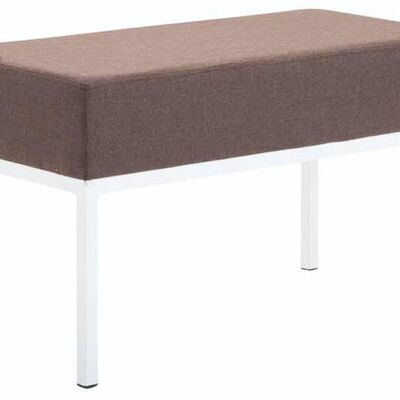 2-Sitzer-Sofa aus Stoff Newton, weiß braun 40x80x46 braun Material Metall