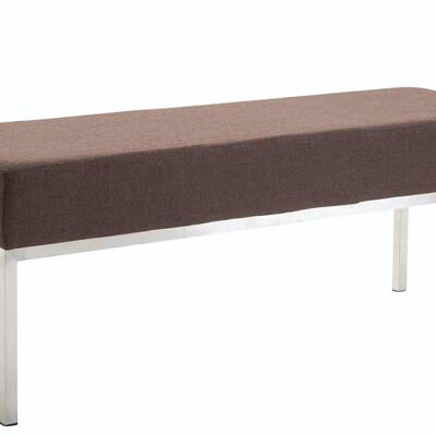 3-Sitzer Sofa Newton Stoff Edelstahl braun 40x120x46 braun Material Metall
