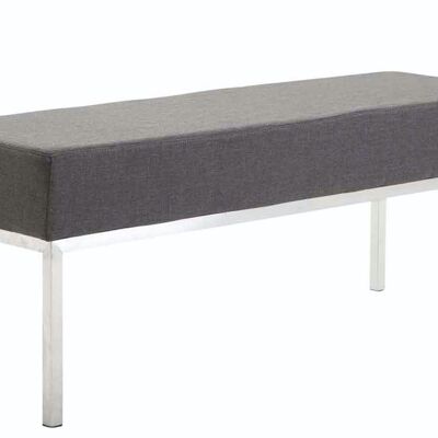 Sofá 3 plazas Newton tejido acero inoxidable gris oscuro 40x120x46 gris oscuro Material metal