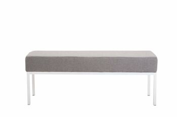 Canapé 3 places en tissu Newton blanc gris clair 40x120x46 gris clair Matière métal 2