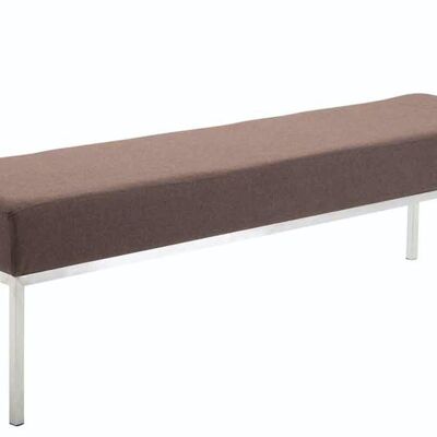 4-Sitzer Sofa Newton Stoff Edelstahl braun 40x160x46 braun Material Metall