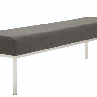 Canapé 4 places Newton tissu inox gris foncé 40x160x46 gris foncé Matière métal