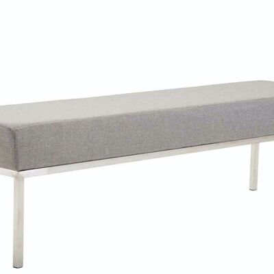 4-seater sofa Newton fabric stainless steel light gray 40x160x46 light gray Material metal