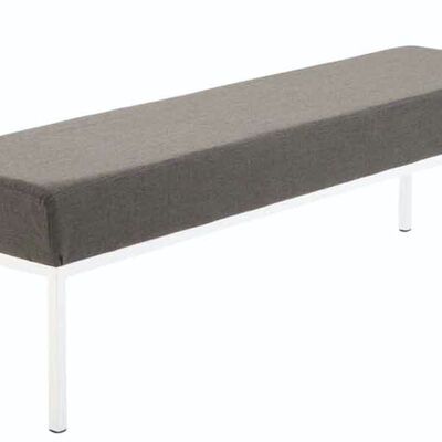 4-seater sofa in fabric Newton, white dark gray 40x160x46 dark gray Material metal