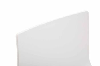 Tabouret de bar Kado plastique carré inox blanc 45x43x101 métal plastique blanc 5