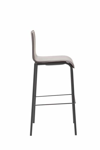 Tabouret de bar Kado simili cuir Square Flat marron noir 45x43x101 métal simili cuir marron 3