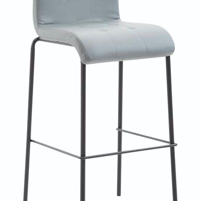 Bar stool Gift artificial leather Round black Gray 45x46x103 Gray artificial leather metal