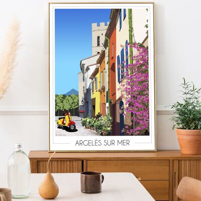 Argelès-sur-mer Village poster 30x42cm