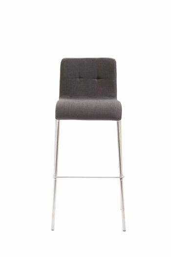 Tabouret de bar Gift Tissu rond acier inoxydable gris foncé 45x46x103 gris foncé Matière métal 2