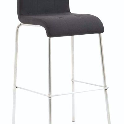 Tabouret de bar Gift Tissu Rond Acier inoxydable noir 45x46x103 noir Matière métal