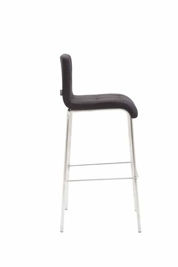 Tabouret de bar Gift Tissu Rond Acier inoxydable noir 45x46x103 noir Matière métal 3