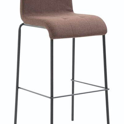 Tabouret de bar Cadeau tissu rond marron noir 45x46x103 marron Matière métal