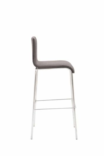 Tabouret de bar Gift Tissu Rond Plat Acier inoxydable gris foncé 45x43x101 gris foncé Matière métal 3