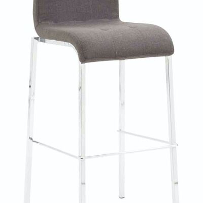 Sgabello da bar Tessuto regalo Quadrato cromato grigio scuro 45x46x103 grigio scuro Materiale metallo