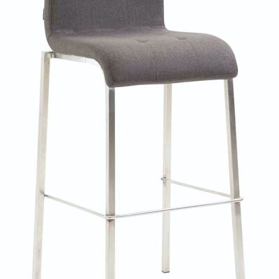 Tabouret de bar Cadeau tissu Carré inox gris foncé 45x46x103 gris foncé Matière métal