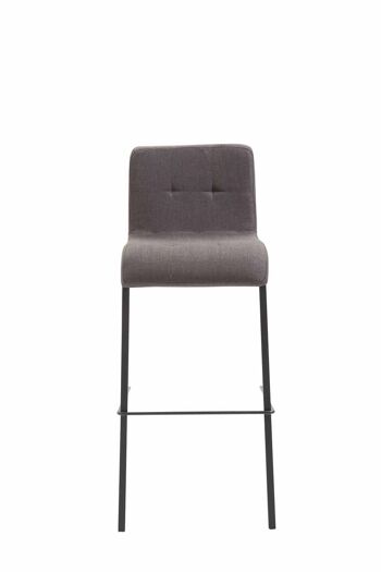 Tabouret de bar Cadeau tissu Carré noir gris foncé 45x46x103 gris foncé Matière métal 2