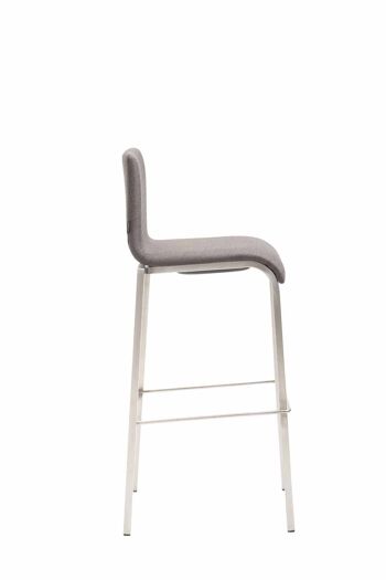 Tabouret de bar Gift Tissu Carré Plat Acier inoxydable gris foncé 45x43x101 gris foncé Matière métal 3