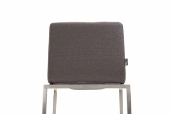 Tabouret de bar Gift Tissu Carré Plat Acier inoxydable gris foncé 45x43x101 gris foncé Matière métal 4