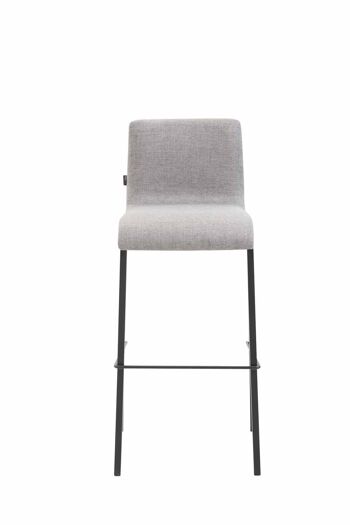 Tabouret de bar Kado tissu Square Flat noir gris clair 45x43x101 gris clair Matière métal 2