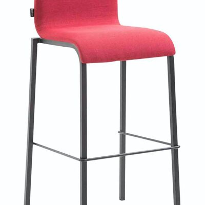 Taburete de bar Kado tejido Square Flat negro rojo 45x43x101 rojo Material metal