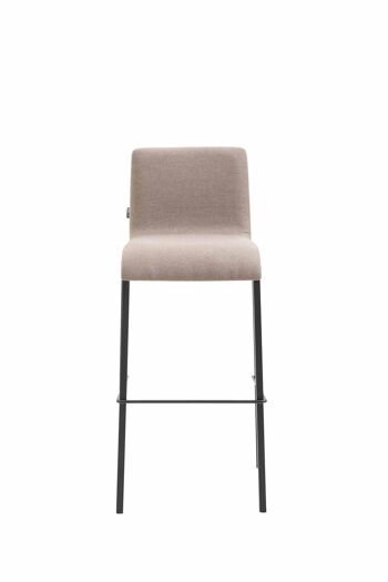 Tabouret de bar Kado tissu Square Flat noir taupe 45x43x101 taupe Matière métal 2