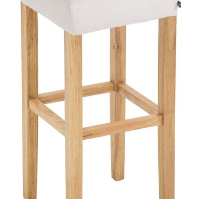 Bar stool Judy FABRIC natural cream 37x37x80 cream Material Wood