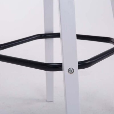 Set of 2 Avika bar stools imitation leather white black 44x44x95 black imitation leather Wood