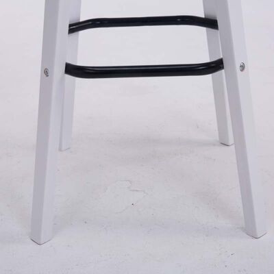 Conjunto de 2 taburetes de bar Avika plástico vegetal blanco 44x44x95 plástico vegetal Madera