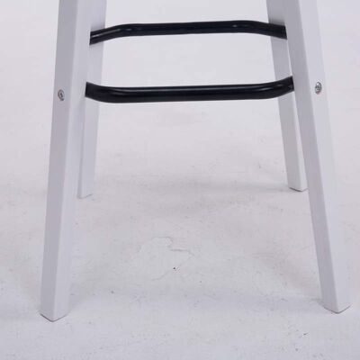 Set of 2 bar stools Avika white plastic white 44x44x95 white plastic Wood