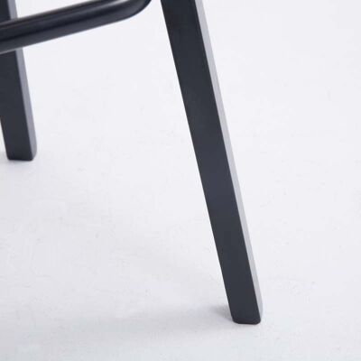 Set of 2 bar stools Avika plastic black vegetable 44x44x95 vegetable plastic Wood