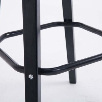 Set of 2 bar stools Avika plastic black Gray 44x44x95 Gray plastic Wood