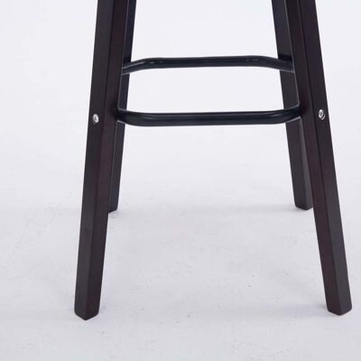 Lot de 2 tabourets de bar Avika plastique cappuccino végétal 44x44x95 plastique végétal Bois