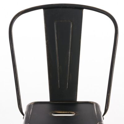 Set of 2 bar stools Aiden black gold 52x44x115 black gold metal metal