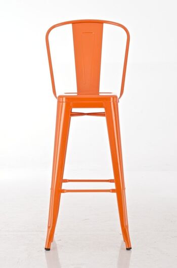 Lot de 2 tabourets de bar Aiden orange métal 52x44x115 métal orange 3