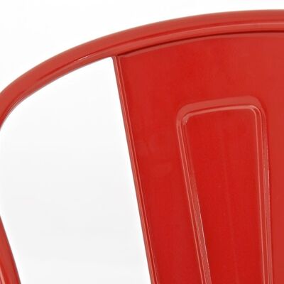 Set of 2 bar stools Aiden red 52x44x115 red metal metal