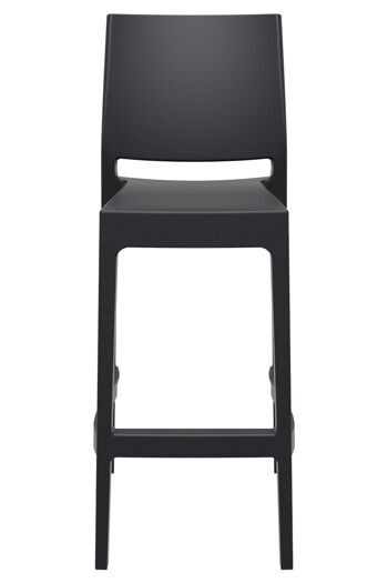 Lot de 2 tabourets de bar Maya noir 51x45x105 Bois plastique noir 3