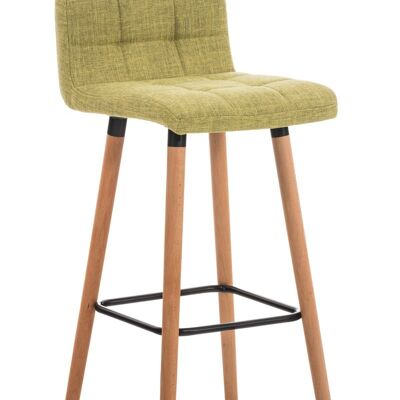 Set of 2 bar stools Lincoln fabric natural vegetable 49x42x94 vegetable Material Wood