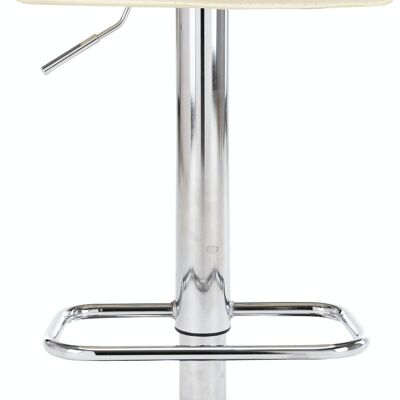 Conjunto de 2 taburetes de bar Dyn crema 41x38x65 cuero artificial crema Metal cromado