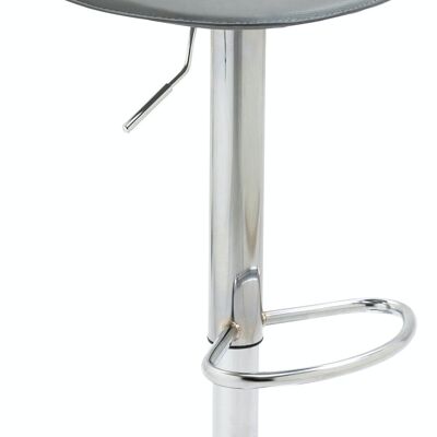 Set of 2 bar stools Lana V2 chrome Gray 41x39x94 Gray leatherette metal