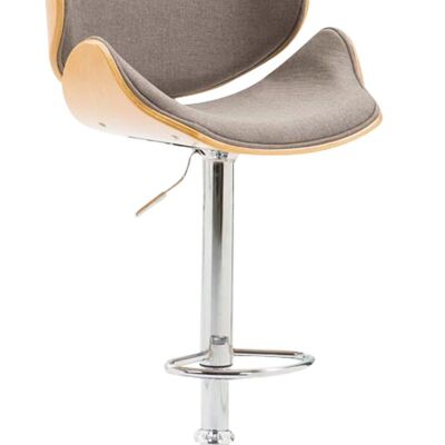 Set of 2 bar stools Belem fabric natural/taupe colored 50x52x115 natural/taupe colored Material Chromed metal