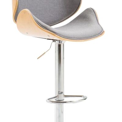 Set of 2 bar stools Belem fabric natural natural/grey 50x52x115 natural/grey Material Chromed metal