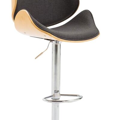 Set of 2 bar stools Belem fabric natural/dark gray 50x52x115 natural/dark gray Material Chromed metal