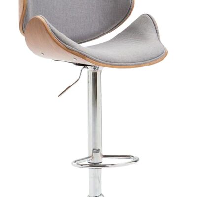 Set of 2 bar stools Belem fabric walnut walnut/grey 50x52x115 walnut/grey Material Chromed metal