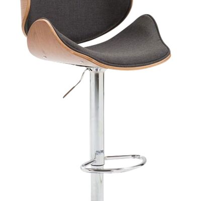 Set of 2 bar stools Belem fabric walnut walnut/dark gray 50x52x115 walnut/dark gray Material Chromed metal