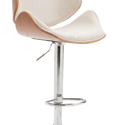 Set of 2 bar stools Belem fabric walnut walnut/cream 50x52x115 walnut/cream Material Chromed metal