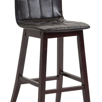 Set of 2 Bregenz bar stools imitation leather cappuccino brown 50x47x106 brown imitation leather Wood